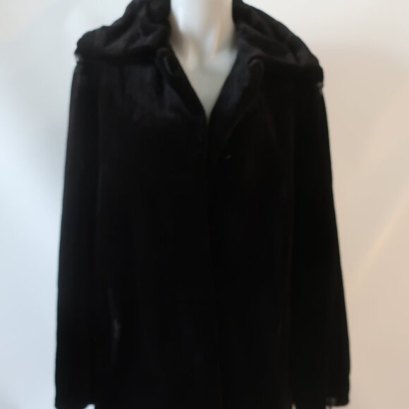 Womens Christie Brothers Black Sheered Mink Jacket L - Picture 2 of 14